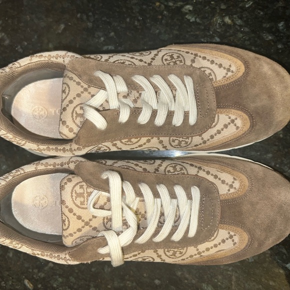 Tory Burch Brown and Cream Sneakers - Picture 5 of 7